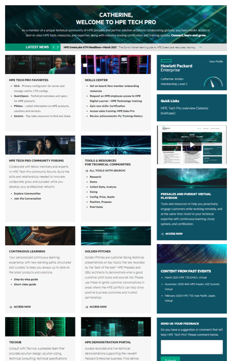Tech Pro main page screenshot